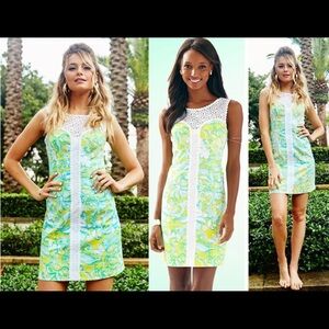 NWT Lilly Pulitzer Sofia Dandelion Yellow Beach Gypsies Shift Dress Sz-2